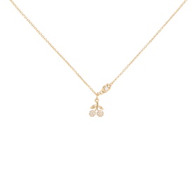 Pav&eacute; Cherry Pendant Necklace