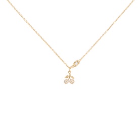Pav&eacute; Cherry Pendant Necklace