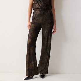 Crackle Gold Wide Leg Trousers