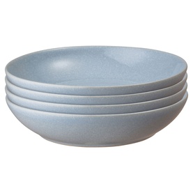 Sky Blue Pasta Bowls, Set of Four