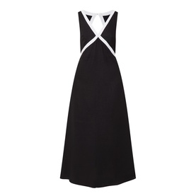 Eternal Contrast Trim Beach Dress