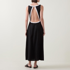Eternal Contrast Trim Beach Dress