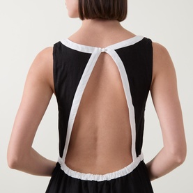 Eternal Contrast Trim Beach Dress