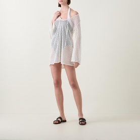 Contrast Trim Halter One-Piece Swimsuit