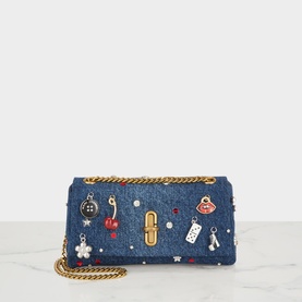 The Trinket Charm Denim Mini Dual Bag