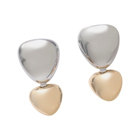 Mixed Metal Drop Earrings