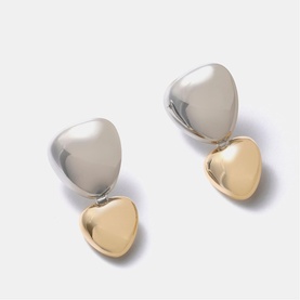 Mixed Metal Drop Earrings