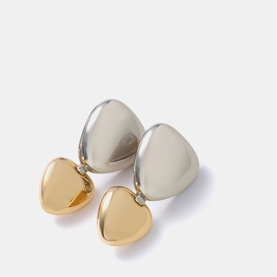 Mixed Metal Drop Earrings