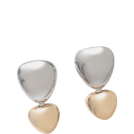 Mixed Metal Drop Earrings