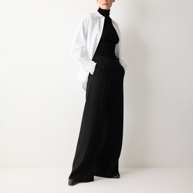 Modern Crepe Wide Leg Trousers