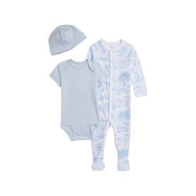 Toile Romper & Hat Three-Piece Gift Set 1-9 Months
