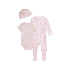 Toile Romper & Hat Three-Piece Gift Set 1-9 Months