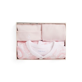 Toile Romper & Hat Three-Piece Gift Set 1-9 Months