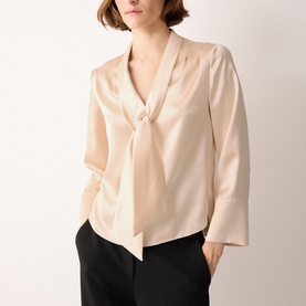 Satin Drape Blouse