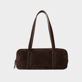 Suede Baguette Shoulder Bag