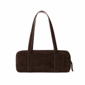 Suede Baguette Shoulder Bag