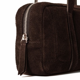 Suede Baguette Shoulder Bag