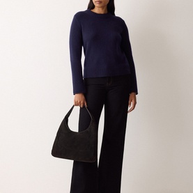 Suede Hobo Shoulder Bag