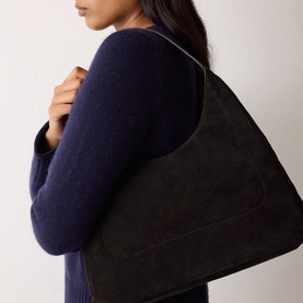 Suede Hobo Shoulder Bag