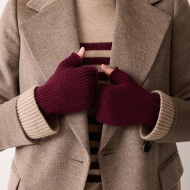 Rib Knit Fingerless Gloves