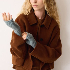 Rib Knit Fingerless Gloves