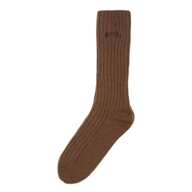 Embroidered Logo Textured Socks