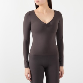 Ultimate Ruched Front Long Sleeve Top