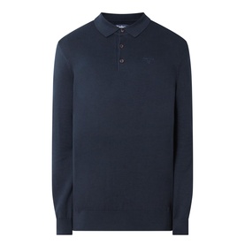 Pima Logo Long-Sleeved Polo Shirt