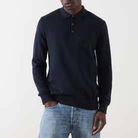 Pima Logo Long-Sleeved Polo Shirt