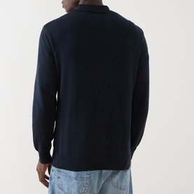 Pima Logo Long-Sleeved Polo Shirt