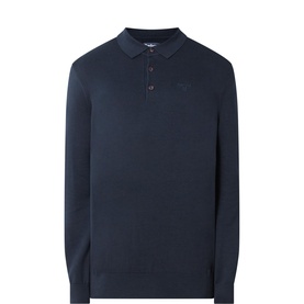 Pima Logo Long-Sleeved Polo Shirt