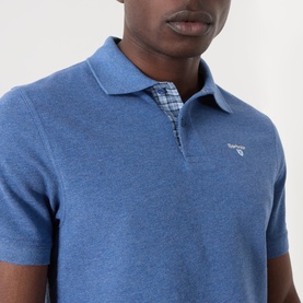 Logo Tartan Collar  Polo Shirt