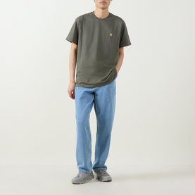 Single Knee Straight Leg Jeans