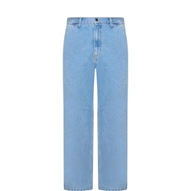 Single Knee Straight Leg Jeans