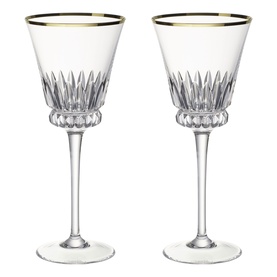 Grand Royal Gold White Wine Goblet, Set of Two