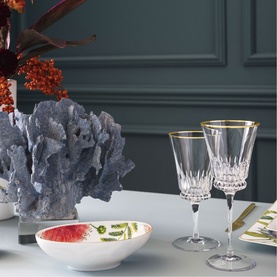 Grand Royal Gold White Wine Goblet, Set of Two