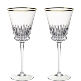 Grand Royal Gold White Wine Goblet, Set of Two