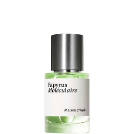 Maison Crivelli Papyrus Mol&eacute;culaire Eau de Parfum 30ml, clear glass bottle with green label and frosted cap