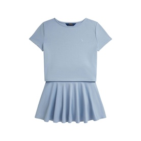 Ponte Boxy T-Shirt & Skort Two-Piece Set