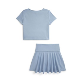 Ponte Boxy T-Shirt & Skort Two-Piece Set