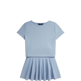 Ponte Boxy T-Shirt & Skort Two-Piece Set