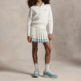 Polo Player Logo Cable Knit Sweater