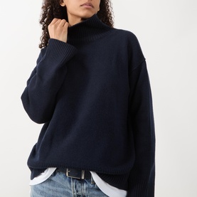 Boyfriend Turtleneck Cashmere Sweater