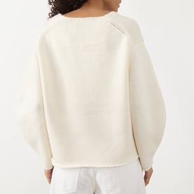 Puff Sleeve Oversized Cashmere Sweater