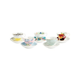 100 Years 1920-1960 Five-Piece Teacup & Saucer Set