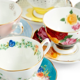 100 Years 1920-1960 Five-Piece Teacup & Saucer Set