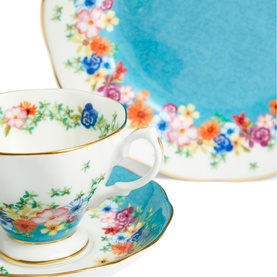 100 Years Florence 1940 Three-Piece Teacup, Saucer & Plate Set