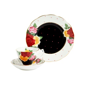 100 Years Jazz 1960 Three-Piece Teacup, Saucer & Plate Set