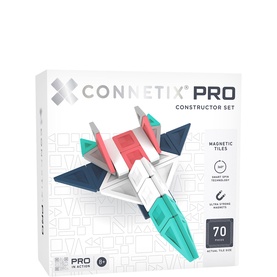 Pro Magnetic Tiles Constructor 70-Piece Set