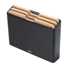 Folio&trade; Steel Bamboo Three-Piece Chopping Board & Case Set